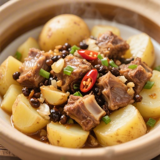 家常下饭菜｜豉椒蒸土豆排骨，米饭杀手实锤